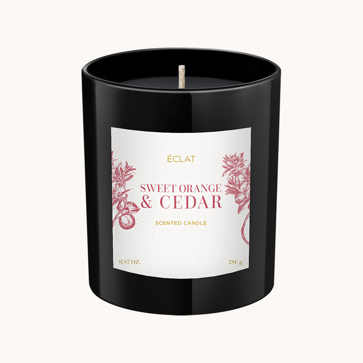 ÉCLAT Sweet Orange & Cedar Vela Perfumada de Cera de Soja