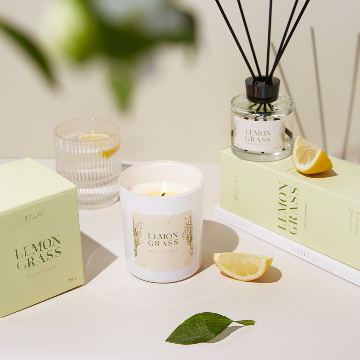 ÉCLAT Lemongrass Vela Perfumada de Cera de Soja
