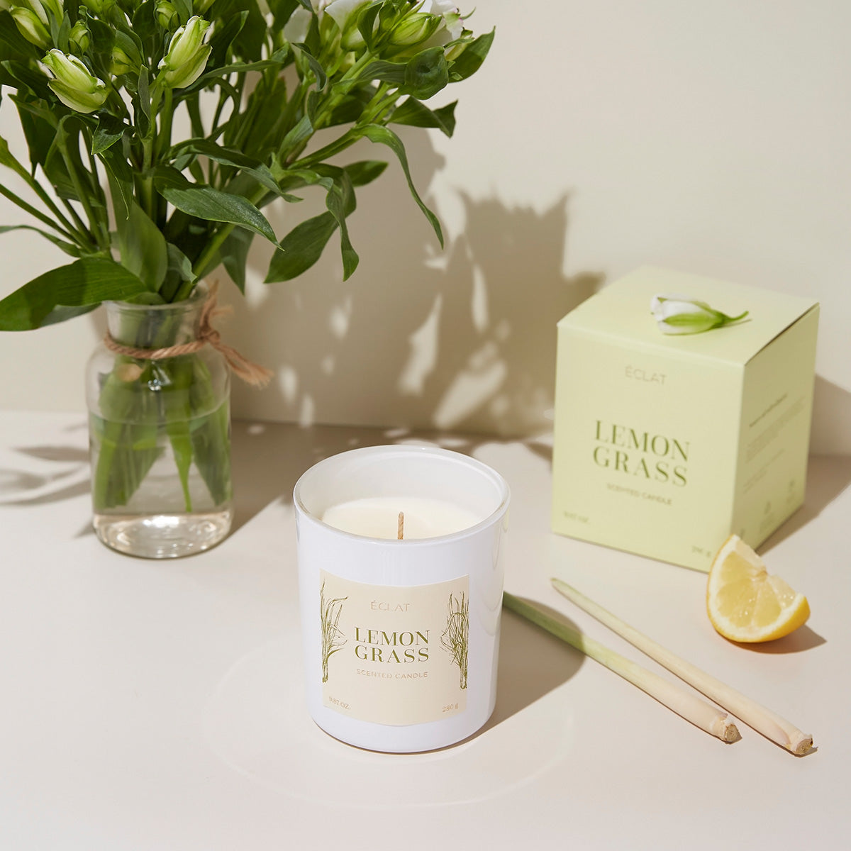 ÉCLAT Lemongrass Vela Perfumada de Cera de Soja