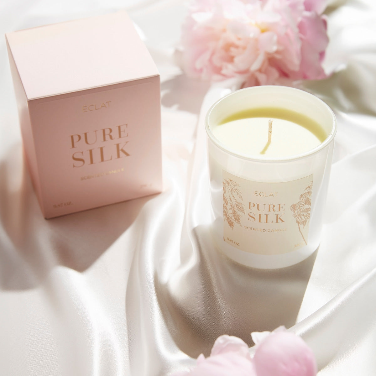 ÉCLAT Pure Silk Vela Perfumada de Cera de Soja
