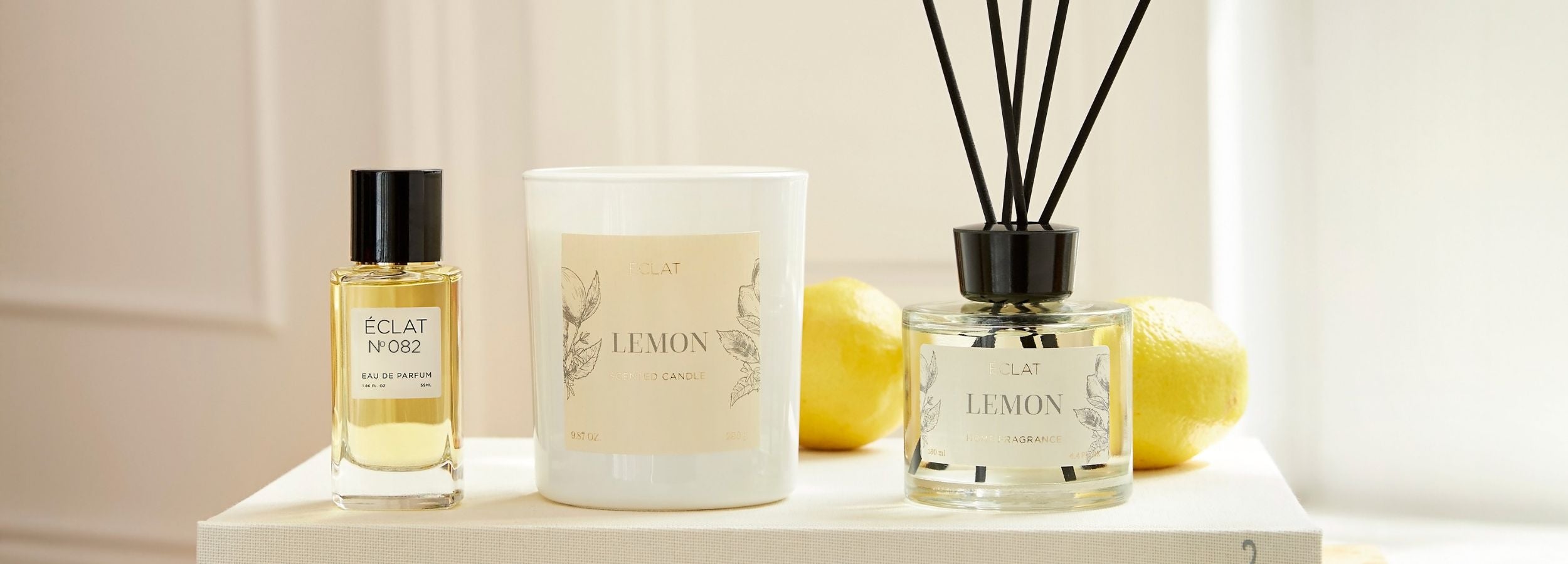 ÉCLAT N°082 Collection – Perfume, Car Fragrance & Lemon Candle