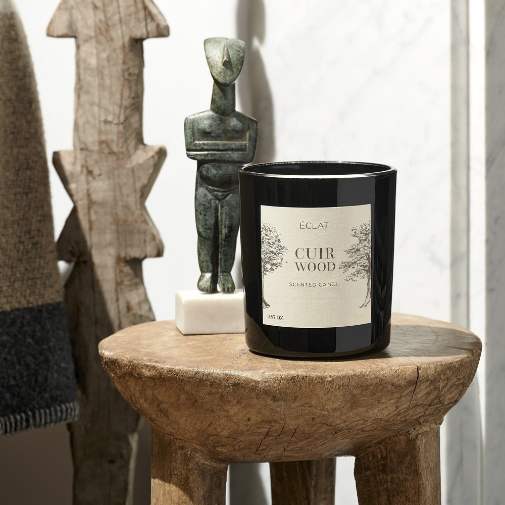 ÉCLAT Cuir Wood Soy Wax Scented Candle