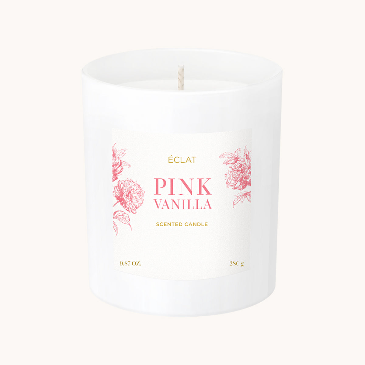 ÉCLAT Pink Vanilla Bougie Parfumée au Soja