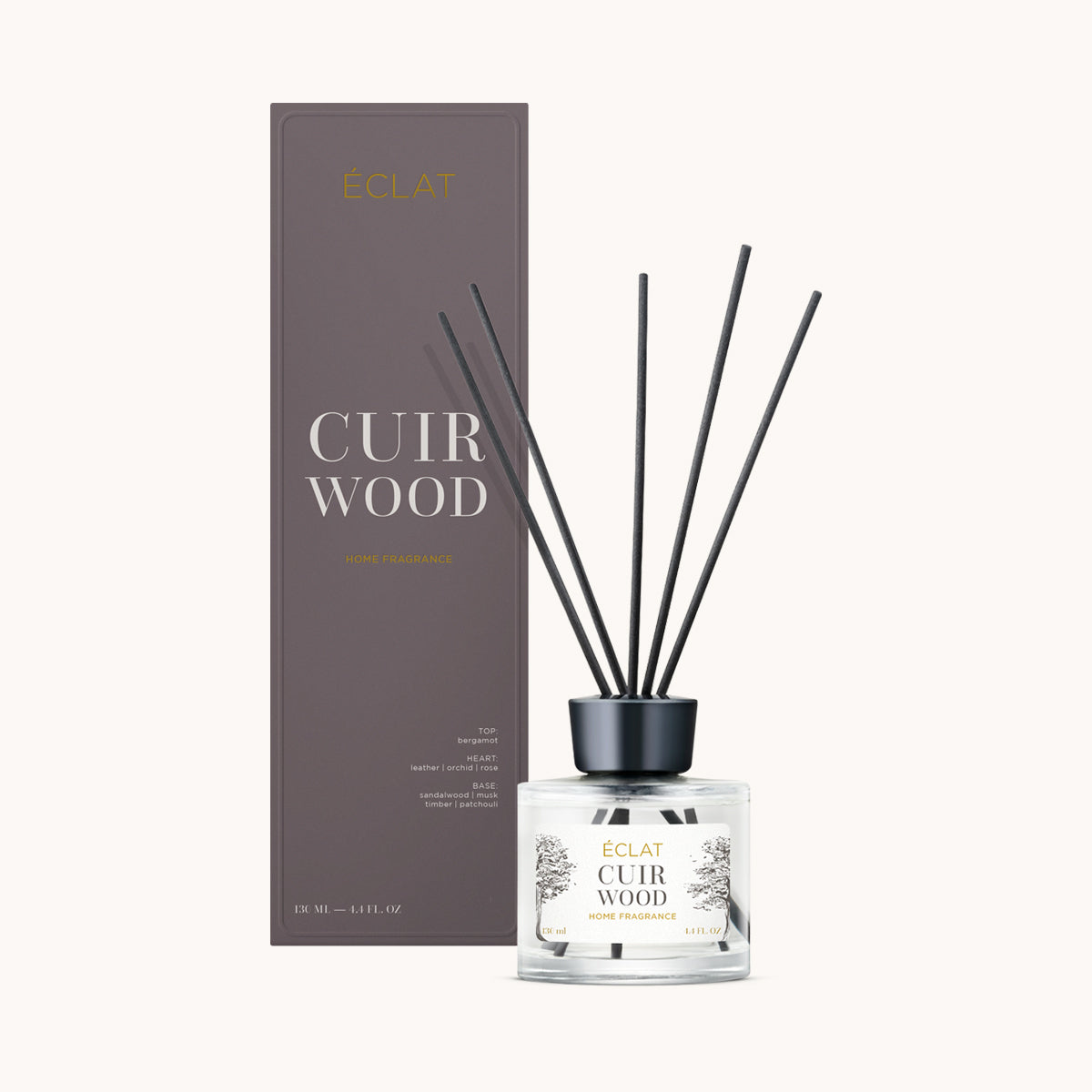 ÉCLAT Cuir Wood Room Bâtons Parfumés