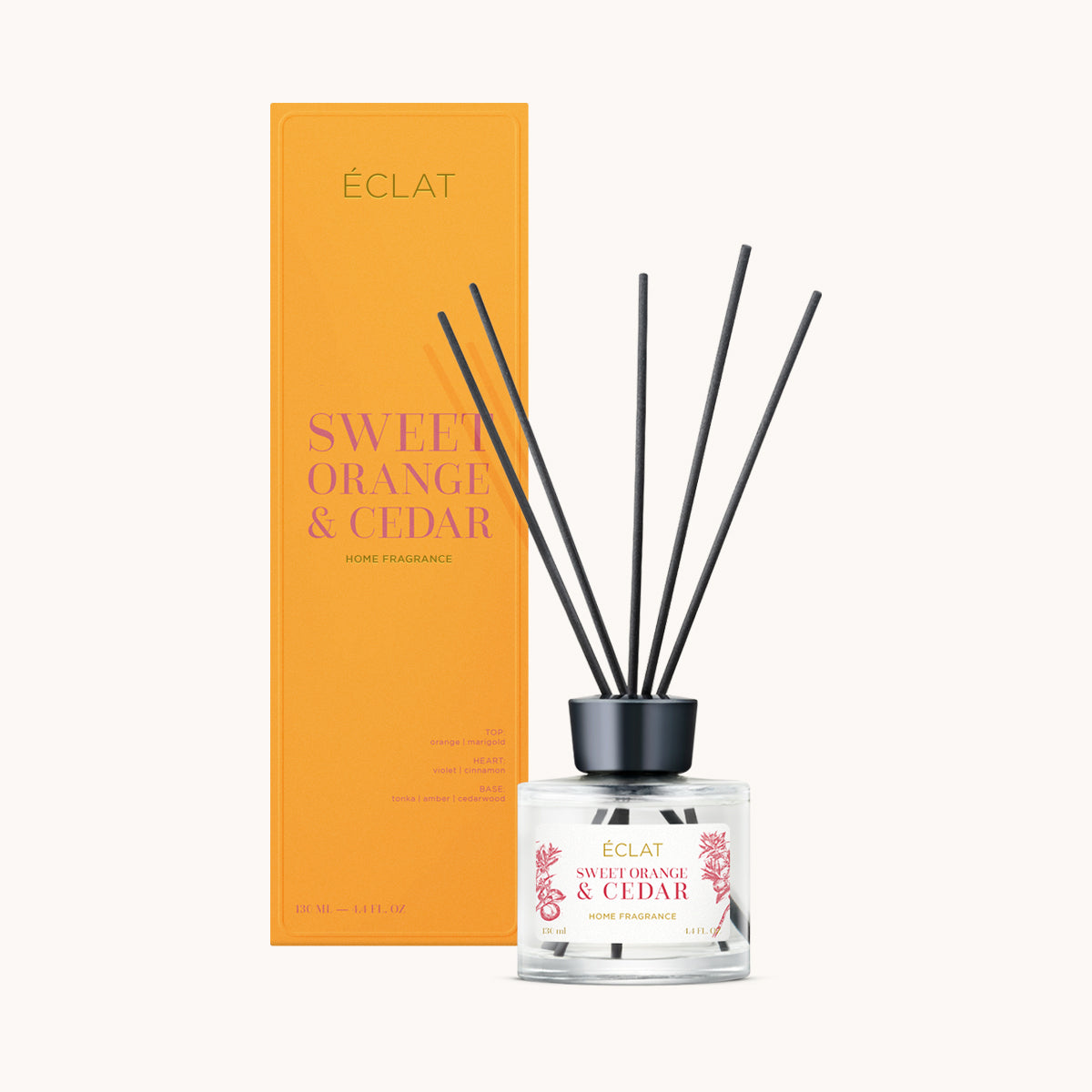 ÉCLAT Sweet Orange & Cedar Room Bâtons Parfumés